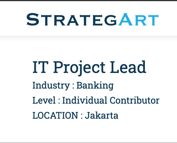 Gambar dari IT Project Lead     Strategart